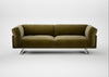 Novara 4 Seater Sofa Smart Luxe Velvet Peridot / Stainless Steel