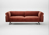 Novara 4 Seater Sofa Smart Luxe Velvet Tawny / Black