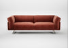 Novara 4 Seater Sofa Smart Luxe Velvet Tawny / Stainless Steel