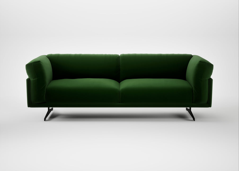 Novara 4 Seater Sofa Smart Velvet Forest / Black
