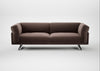 Novara 4 Seater Sofa Smart Velvet Mouse / Black