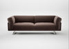 Novara 4 Seater Sofa Smart Velvet Mouse / Stainless Steel