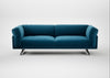 Novara 4 Seater Sofa Smart Velvet Ocean Blue / Black
