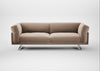 Novara 4 Seater Sofa Smart Velvet Pebble / Stainless Steel