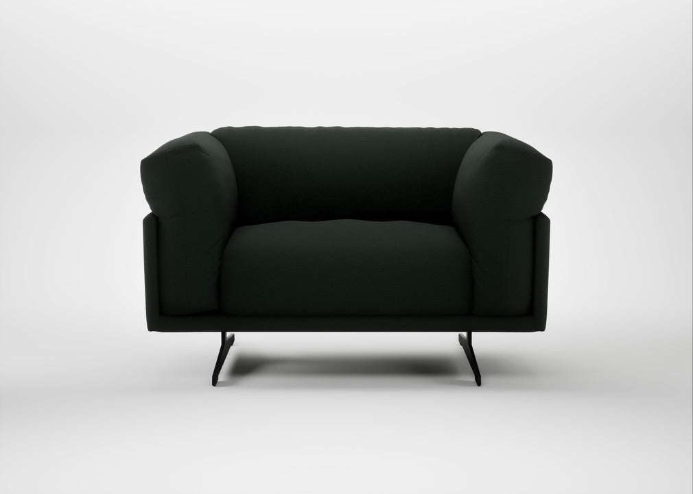 Novara Loveseat Boucle Fern / Black