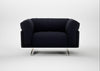 Novara Loveseat Boucle Indigo / Stainless Steel