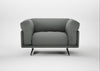 Novara Loveseat Boucle Steel / Black