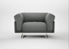 Novara Loveseat Boucle Steel / Stainless Steel