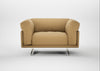 Novara Loveseat Boucle Tweed Citrine / Stainless Steel