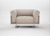 Novara Loveseat Boucle Tweed Pearl / Stainless Steel