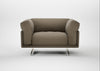 Novara Loveseat Boucle Velvet Rocky / Stainless Steel