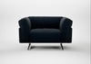 Novara Loveseat Boucle Velvet Space / Black