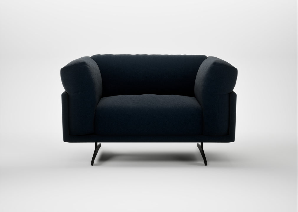 Novara Loveseat Boucle Velvet Space / Black
