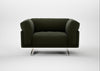 Novara Loveseat Boucle Velvet Wilder / Stainless Steel