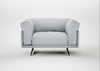 Novara Loveseat Broad Weave Tin / Black