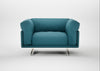 Novara Loveseat Brushed Cotton Cadet / Stainless Steel