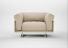 Novara Loveseat Brushed Cotton Oat / Stainless Steel