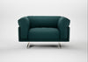 Novara Loveseat Brushed Cotton Pine / Stainless Steel