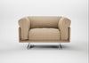 Novara Loveseat Capelo Linen-Cotton Bamboo / Stainless Steel