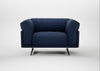 Novara Loveseat Capelo Linen-Cotton Inkspot / Black