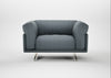 Novara Loveseat Capelo Linen-Cotton Mineral / Stainless Steel