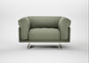 Novara Loveseat Capelo Linen-Cotton Sage / Stainless Steel