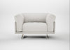 Novara Loveseat Capelo Linen-Cotton Sea Salt / Stainless Steel