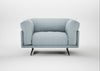 Novara Loveseat Capelo Linen-Cotton Sea Shanty / Black