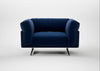 Novara Loveseat Cotton Velvet Midnight / Black