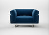 Novara Loveseat Cotton Velvet Petrol / Stainless Steel