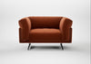 Novara Loveseat Cotton Velvet Russet / Black