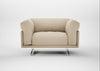 Novara Loveseat Loop Twill Fossil / Stainless Steel