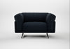 Novara Loveseat Loop Twill Midnight / Black