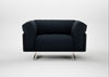 Novara Loveseat Loop Twill Midnight / Stainless Steel