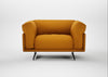 Novara Loveseat Loop Twill Ochre / Black