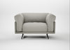 Novara Loveseat Melton Wool Limestone / Black