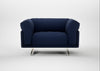 Novara Loveseat Melton Wool New Navy / Stainless Steel