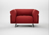 Novara Loveseat Melton Wool Red Oxide / Black