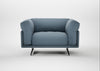 Novara Loveseat Smart Cotton Linen Celestial / Black