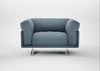 Novara Loveseat Smart Cotton Linen Celestial / Stainless Steel
