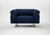 Novara Loveseat Smart Cotton Linen Indigo / Black