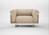 Novara Loveseat Smart Cotton Linen Rice / Stainless Steel