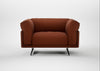 Novara Loveseat Smart Cotton Linen Rust / Black