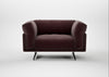 Novara Loveseat Smart Luxe Velvet Acorn / Black