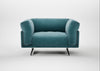 Novara Loveseat Smart Luxe Velvet Airforce Blue / Black