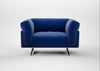 Novara Loveseat Smart Luxe Velvet Azure / Black