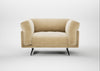 Novara Loveseat Smart Luxe Velvet Biscuit / Black