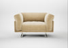 Novara Loveseat Smart Luxe Velvet Biscuit / Stainless Steel