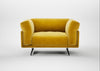 Novara Loveseat Smart Luxe Velvet Canary / Black