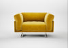 Novara Loveseat Smart Luxe Velvet Canary / Stainless Steel